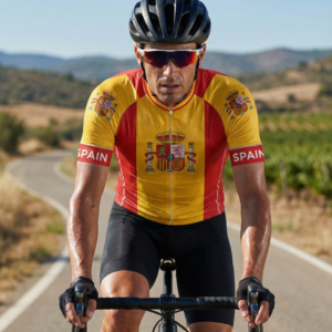 Maillot Design « ALBERTO SPAIN » sur un cycliste