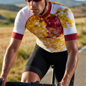 Maillot Design « FEDERICO ESPAGNE » sur un cycliste