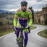 Maillot Hiver Vintage ADR sur un cycliste