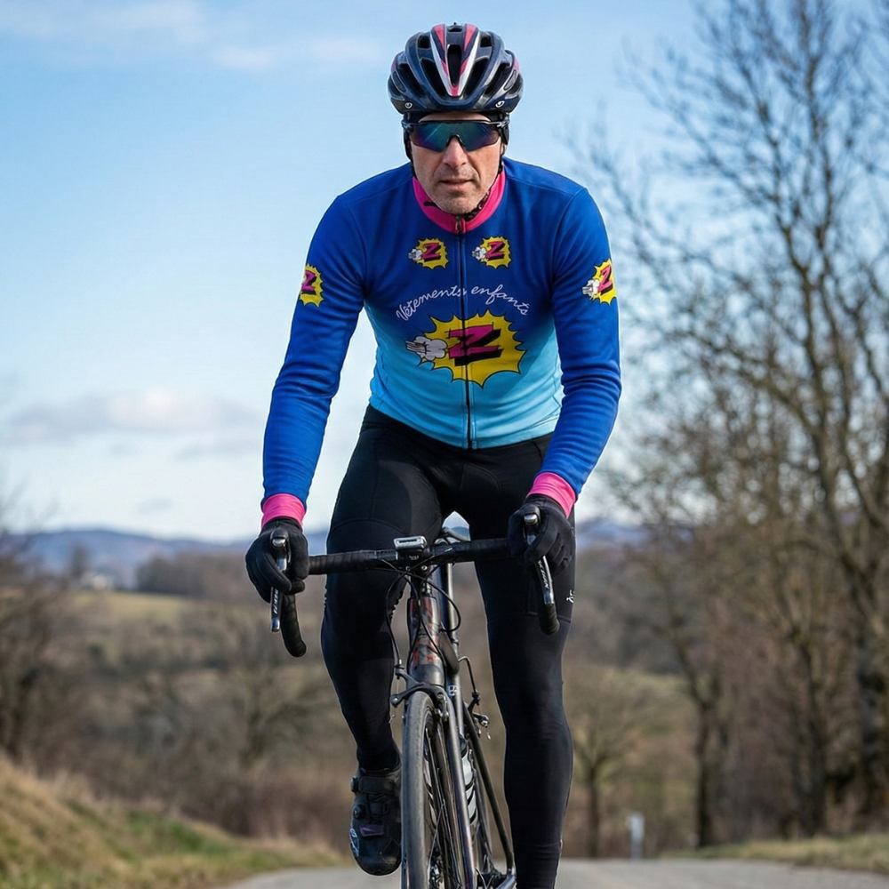 Winterfietsoutfit Vintage Z op een fietser