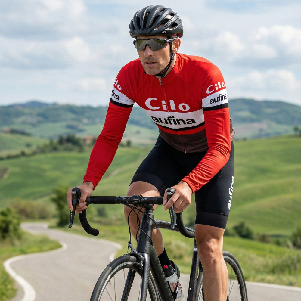 CILO AUFINA Lange Vintage Zomer Fietsbroek over een fiets