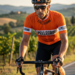 Maillot Vintage SAN PELLEGRINO sur un cycliste