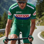 Maillot Vintage SANSON sur un cycliste