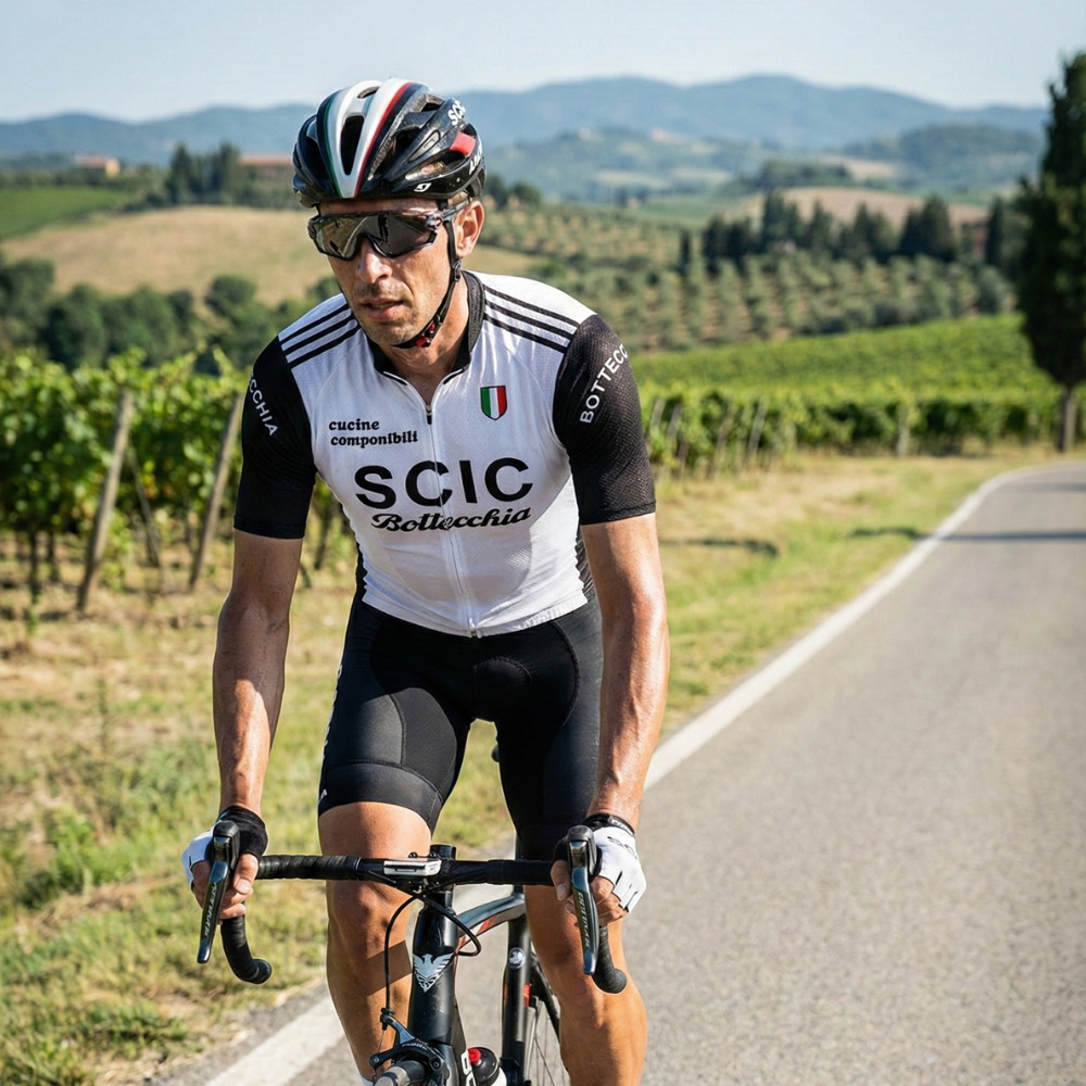 Maillot Vintage SCIC BOTTECCHIA sur un cycliste