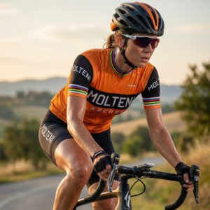 Maillot ETE FEMME MOLTENI sur une cycliste