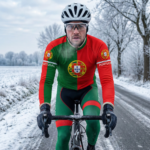 Maillot Hiver EQUIPE NATIONALE PORTUGAL sur un cycliste