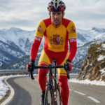 Maillot Hiver EQUIPE SPAIN sur un cycliste